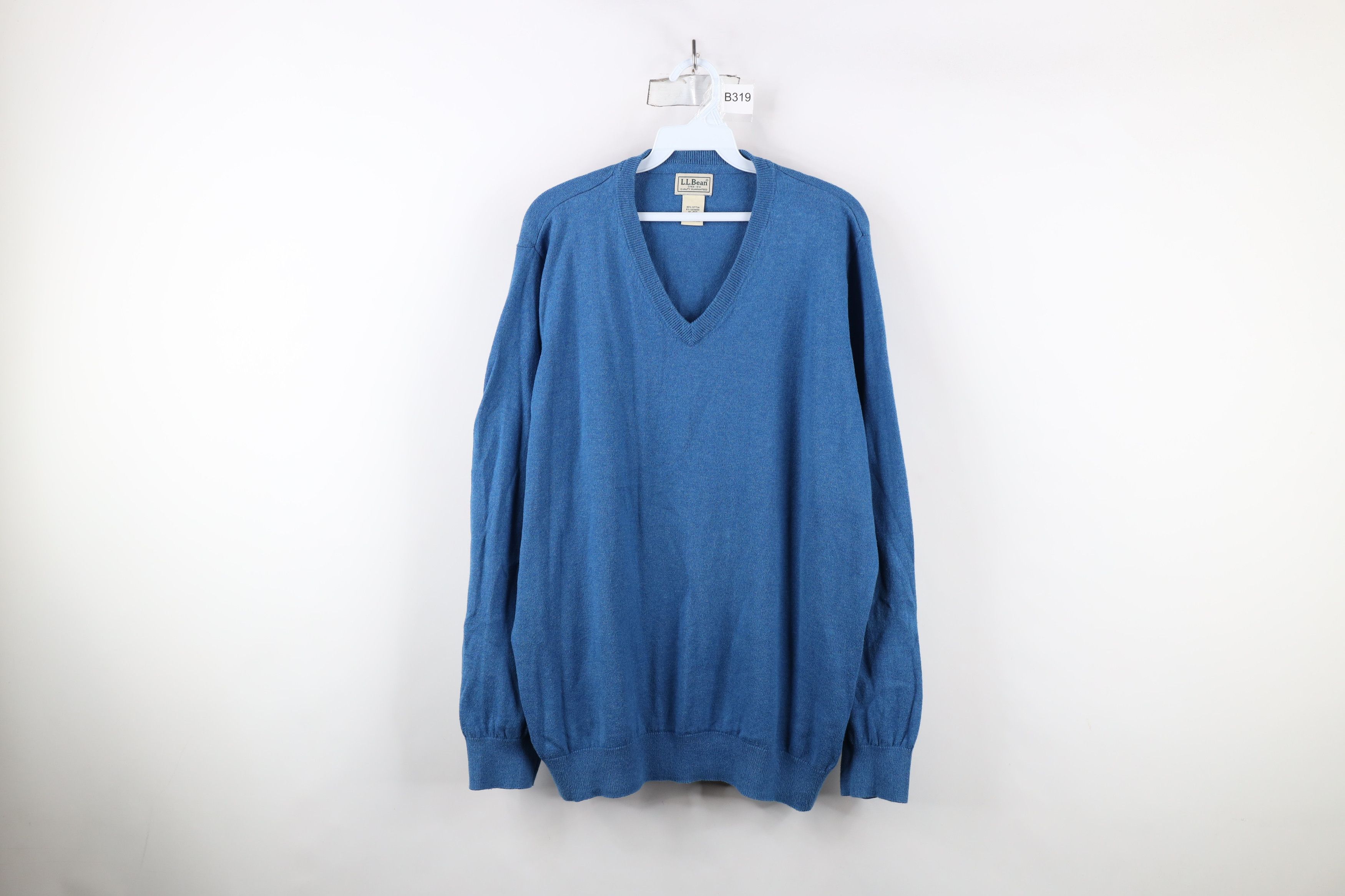 L.L. Bean × Vintage Vintage LL Bean Cotton Cashmere Blend Knit V-Neck Sweater Size US XL / EU 56 / 4 - 1 Thumbnail