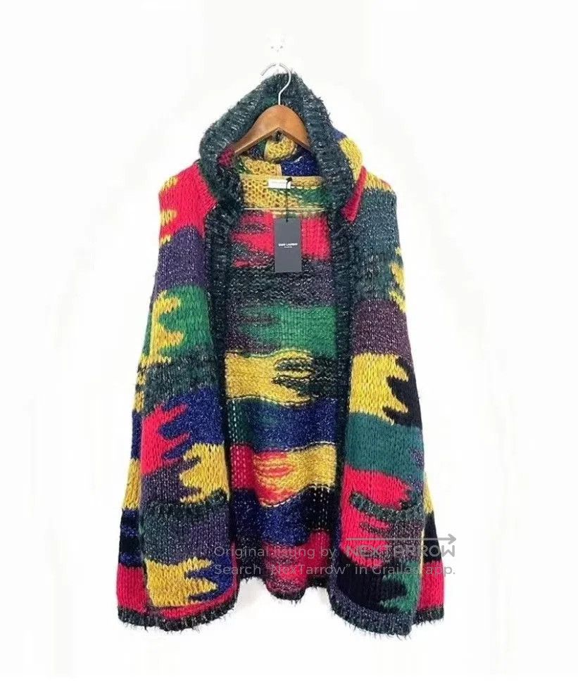 Saint Laurent Paris Saint Laurent Colorful Knit Cardigan. Size M / US 6-8 / IT 42-44 - 1 Thumbnail