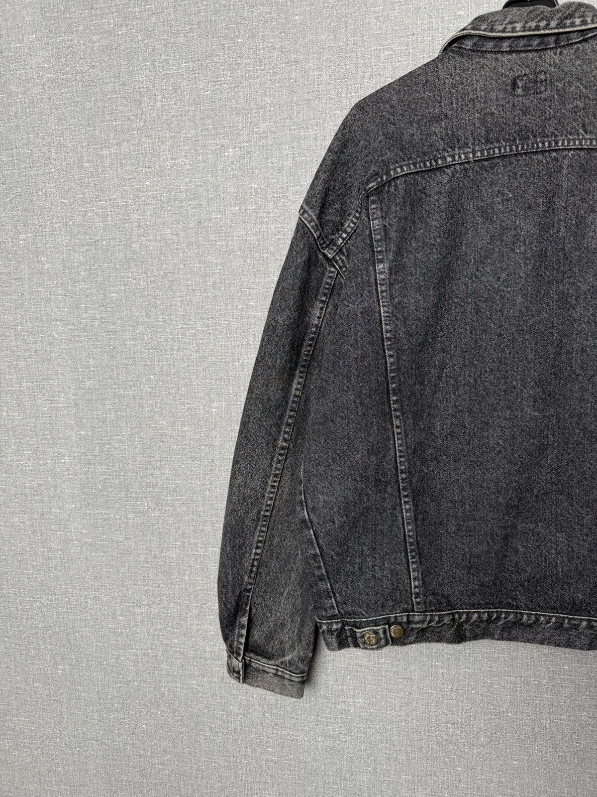 Lee Vintage 80s Lee Rider Graphite Denim Trucker Jacket Jean Size US L / EU 52-54 / 3 - 15 Thumbnail