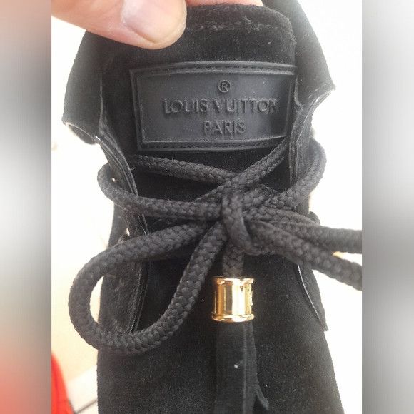Louis Vuitton Monogram Suede Sneaker Flap Shoes Black RARE! Size US 6.5 / IT 36.5 - 8 Thumbnail