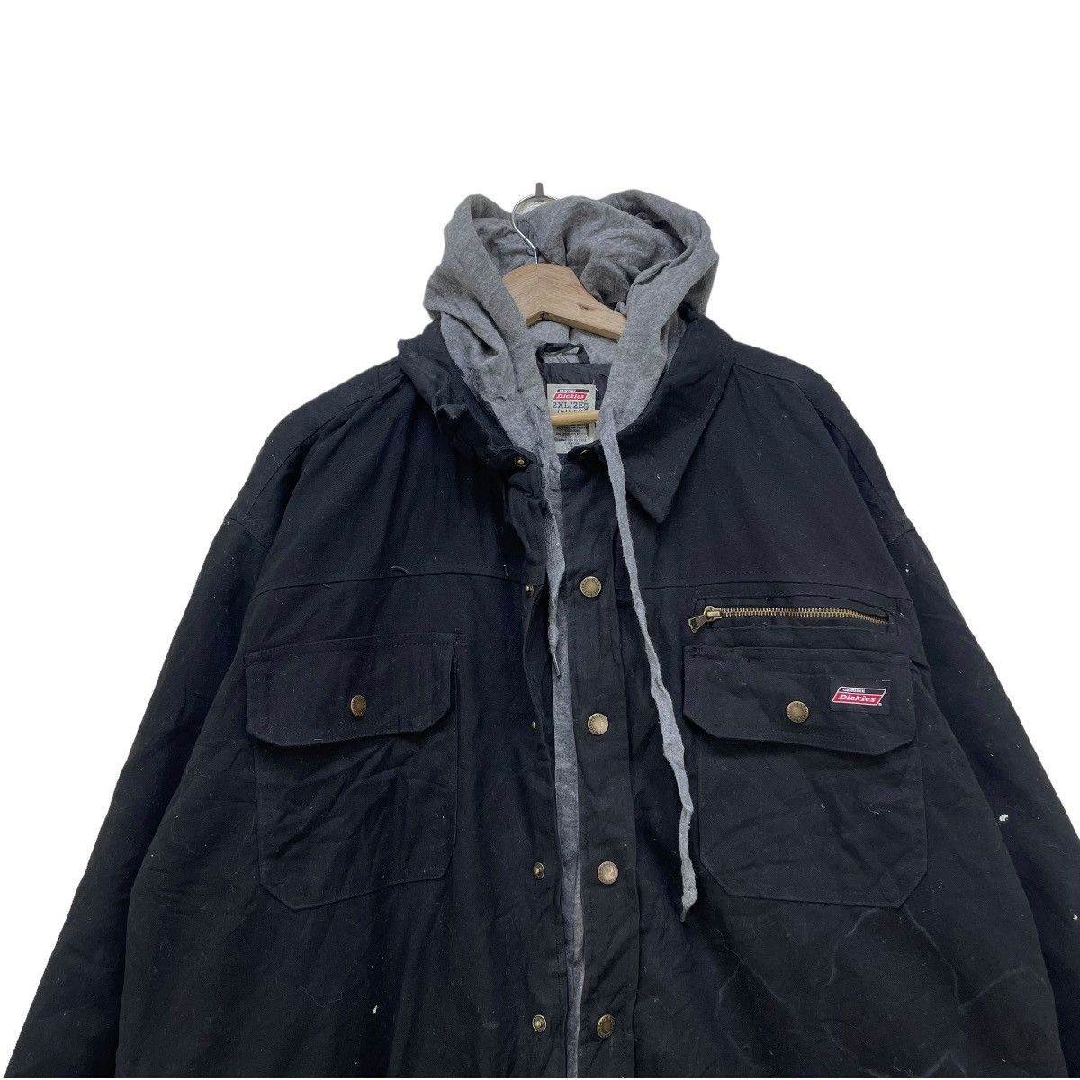 Dickies × Vintage Trashed Workwear Jacket Dickies Hoody Painting Size US XL / EU 56 / 4 - 3 Thumbnail
