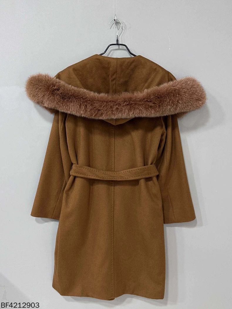 Max Mara Max Mara Wool coat with fur collar Size L / US 10 / IT 46 - 3 Thumbnail