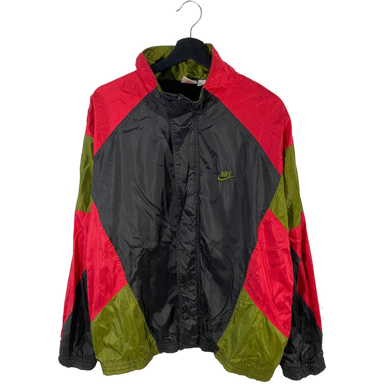 Nike 90's Nike Embroidered Logo Black Red & Green Zip Up Jacket Size US L / EU 52-54 / 3 - 1 Thumbnail