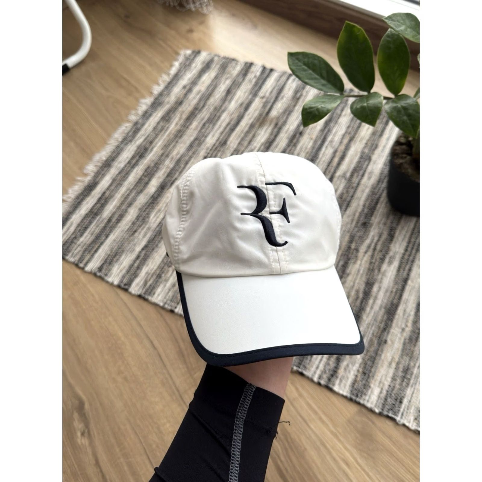 Nike VINTAGE Nike RF Big Logo Tennis Nylon White Cap One Size Men Size ONE SIZE - 3 Thumbnail