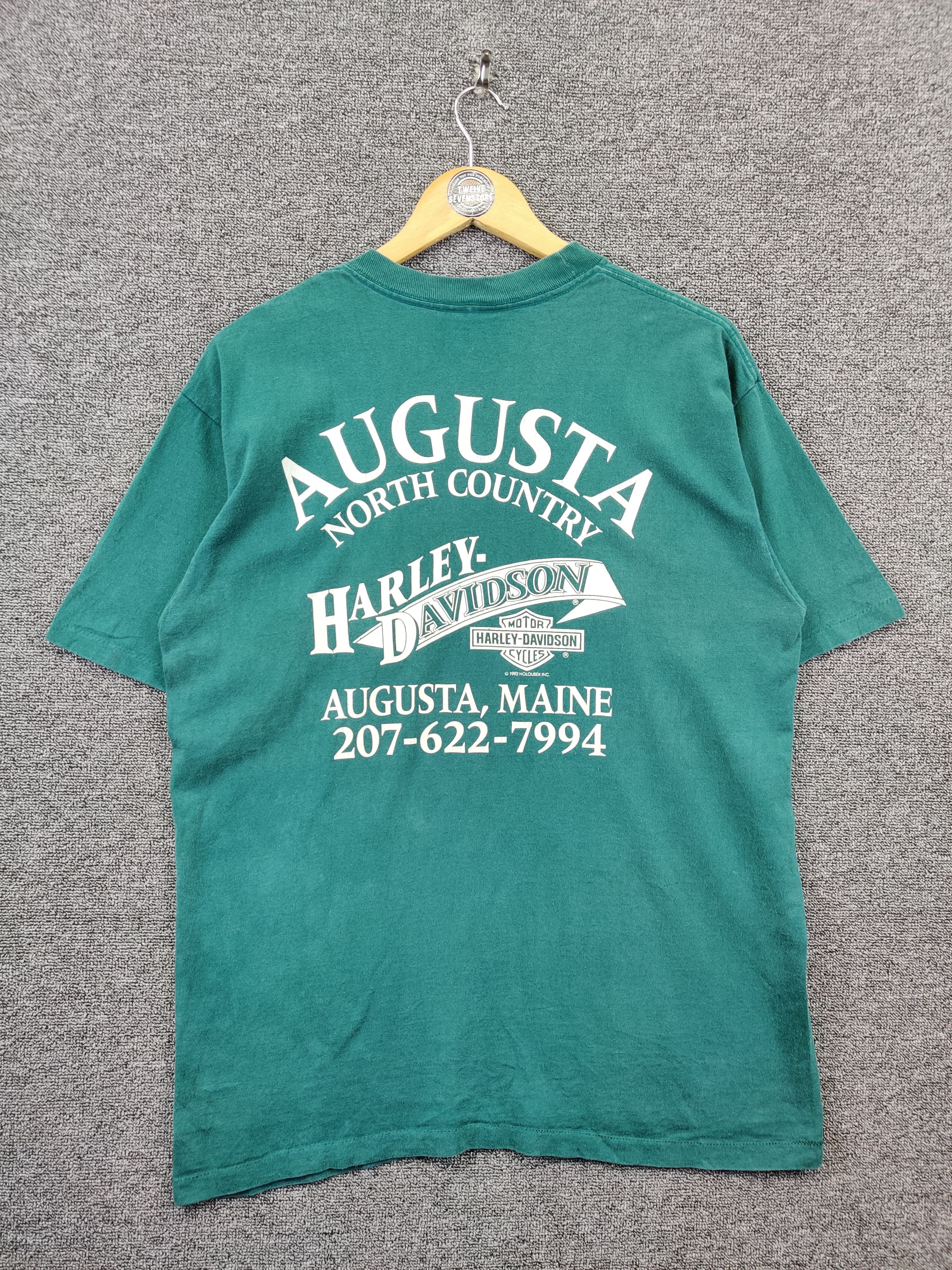 Harley Davidson Vintage 90s Harley Davidson Augusta North Country Tshirt Size US L / EU 52-54 / 3 - 6 Thumbnail