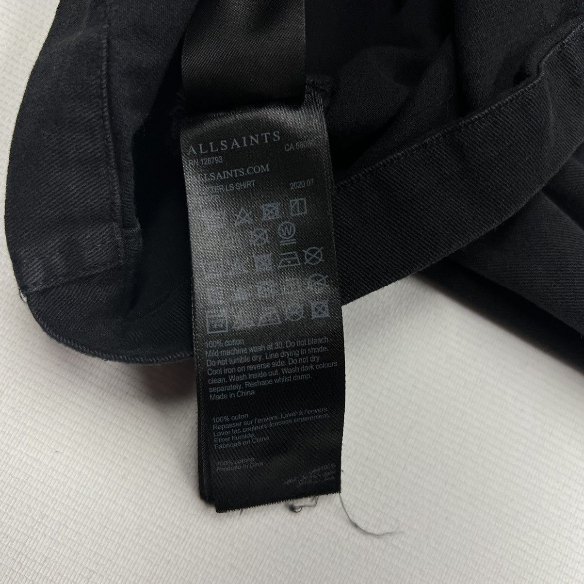 Allsaints All Saints Shirt Black Spotter Long Sleeve Button Pocket Size US XL / EU 56 / 4 - 8 Thumbnail