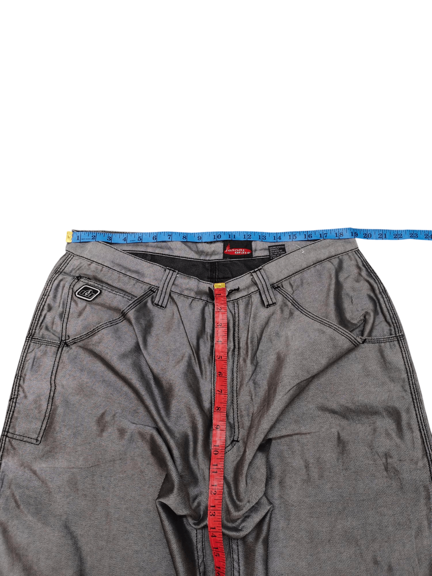 JNCO Vintage Y2k Johnny Blaze Skull Fire Embroidered Baggy Jeans Size US 38 / EU 54 - 15 Thumbnail
