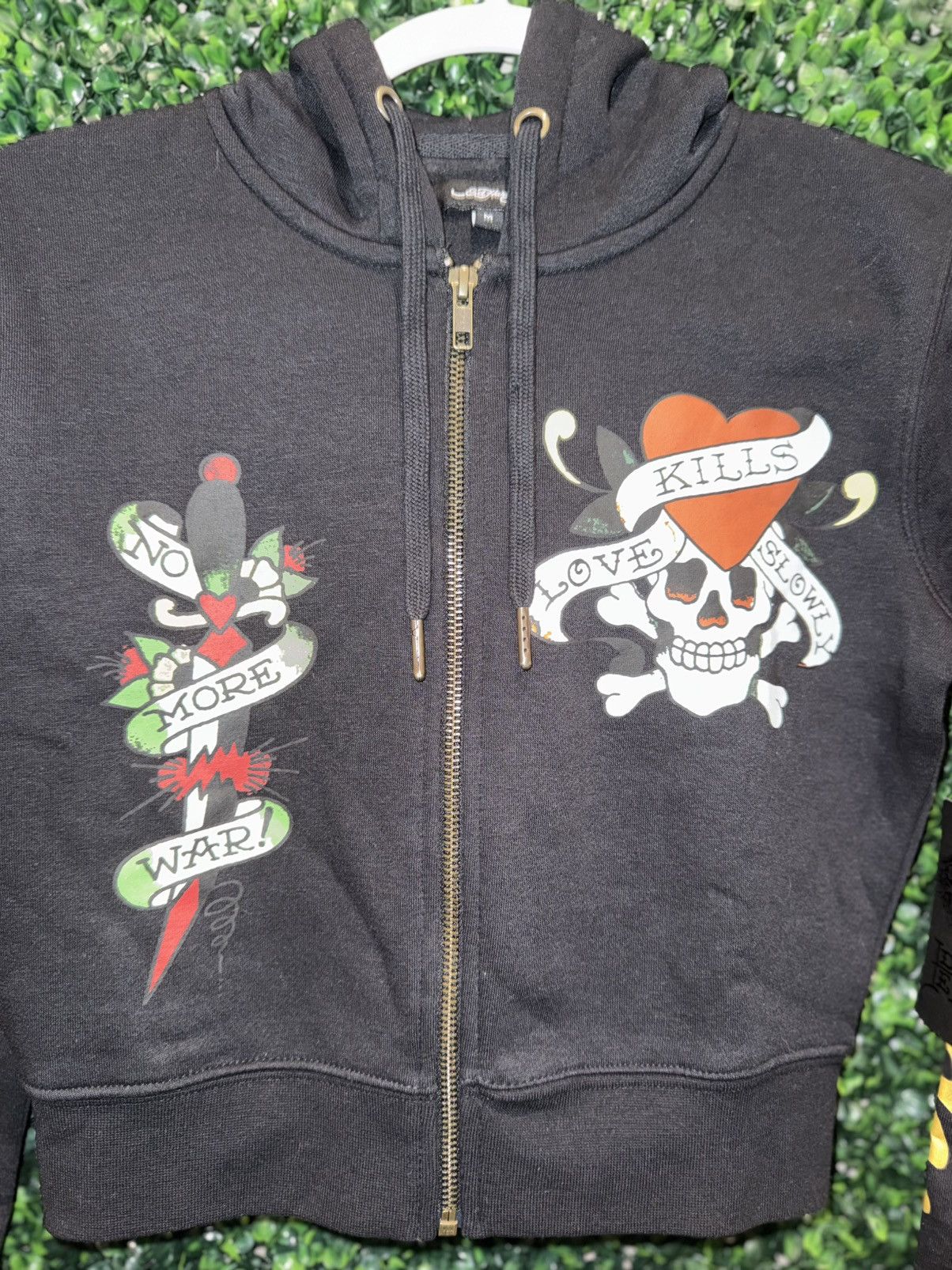 Ed Hardy Ed Hardy love kills slowly cropped zip up hoodie BNWT size M Size M / US 6-8 / IT 42-44 - 2 Thumbnail