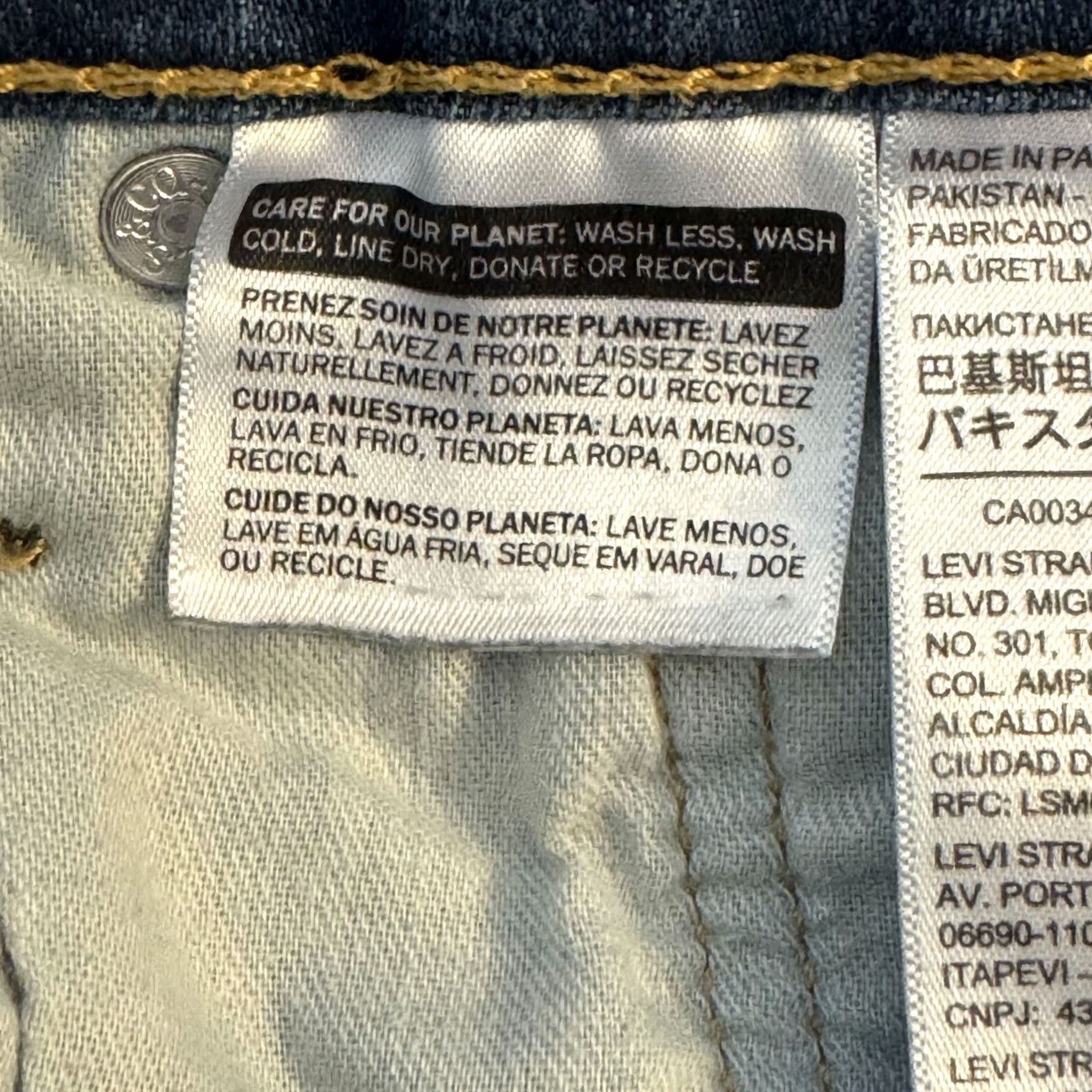 Levi's Levi's 559 Relaxed Straight Jeans Mens 34x30 Blue Denim Stretch Mid Rise Zip Fly Jeans Size US 34 / EU 50 - 4 Thumbnail