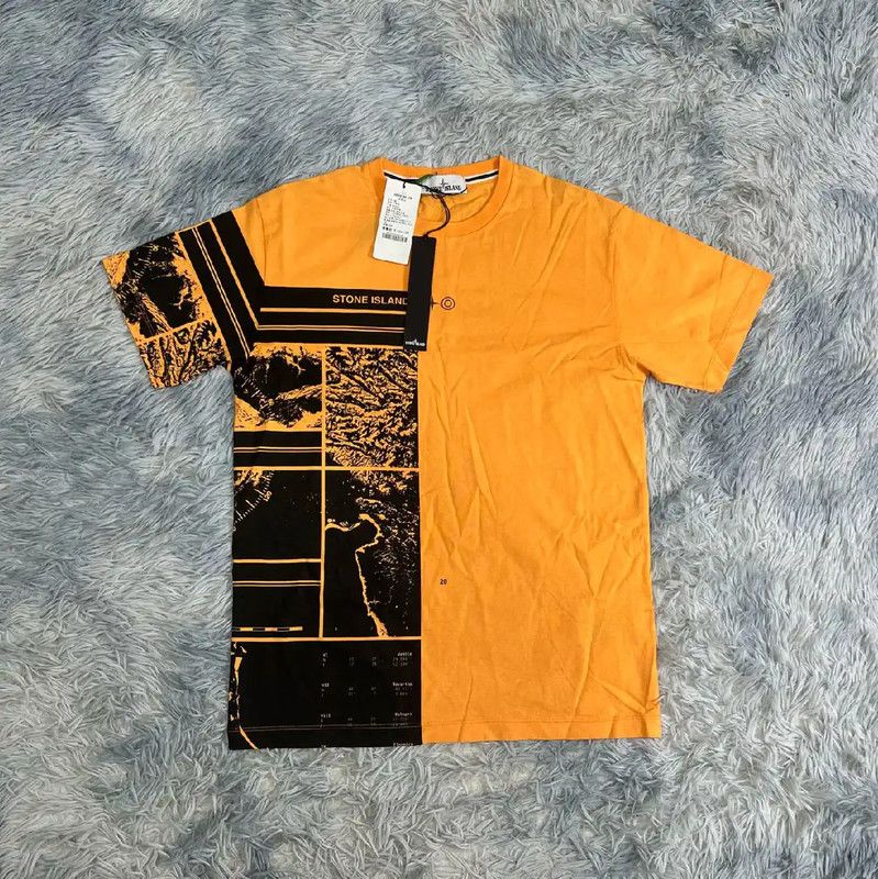 Stone Island Stone Island Yellow Cotton Men's T-Shirt 0089 Size US L / EU 52-54 / 3 - 1 Thumbnail