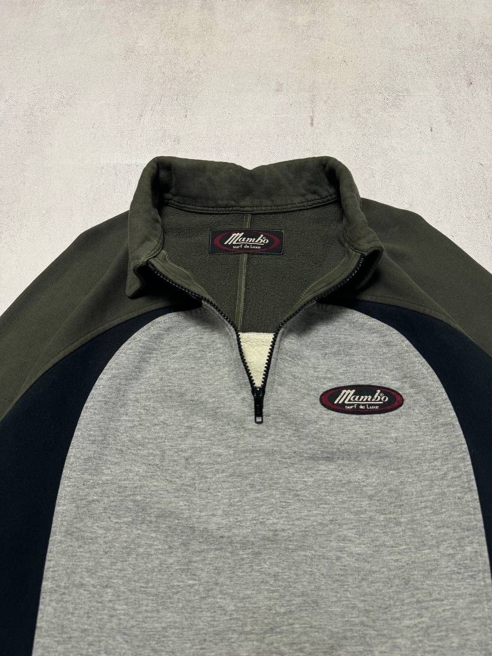 Mambo × Vintage Vintage Mambo Sweatshirt Zip 1/4 Baggy Crewneck Y2K Surf 90s Size US L / EU 52-54 / 3 - 6 Thumbnail