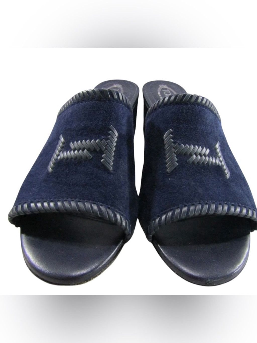 Tod's Tod's Suede Mules Navy Blue MSRP $645 Size US 7 / IT 37 - 1 Thumbnail