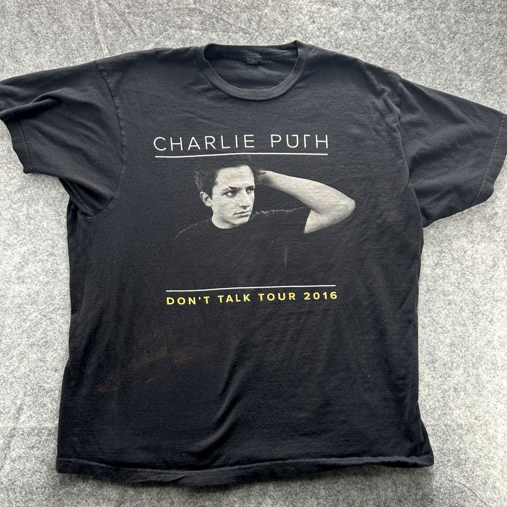 Vintage Charlie Puth Shirt Mens Large Black Don’t Talk Tour 2016 Concert Band Tee Music Size US L / EU 52-54 / 3 - 2 Thumbnail