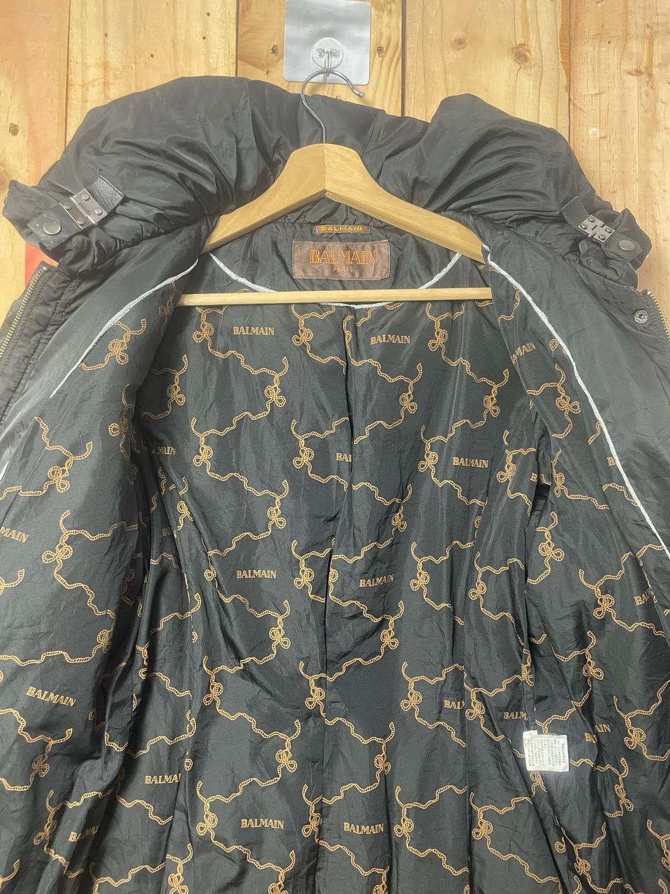 Balmain × Vintage Vintage Balmain Down Jacket Hoodie Size L / US 10 / IT 46 - 9 Thumbnail