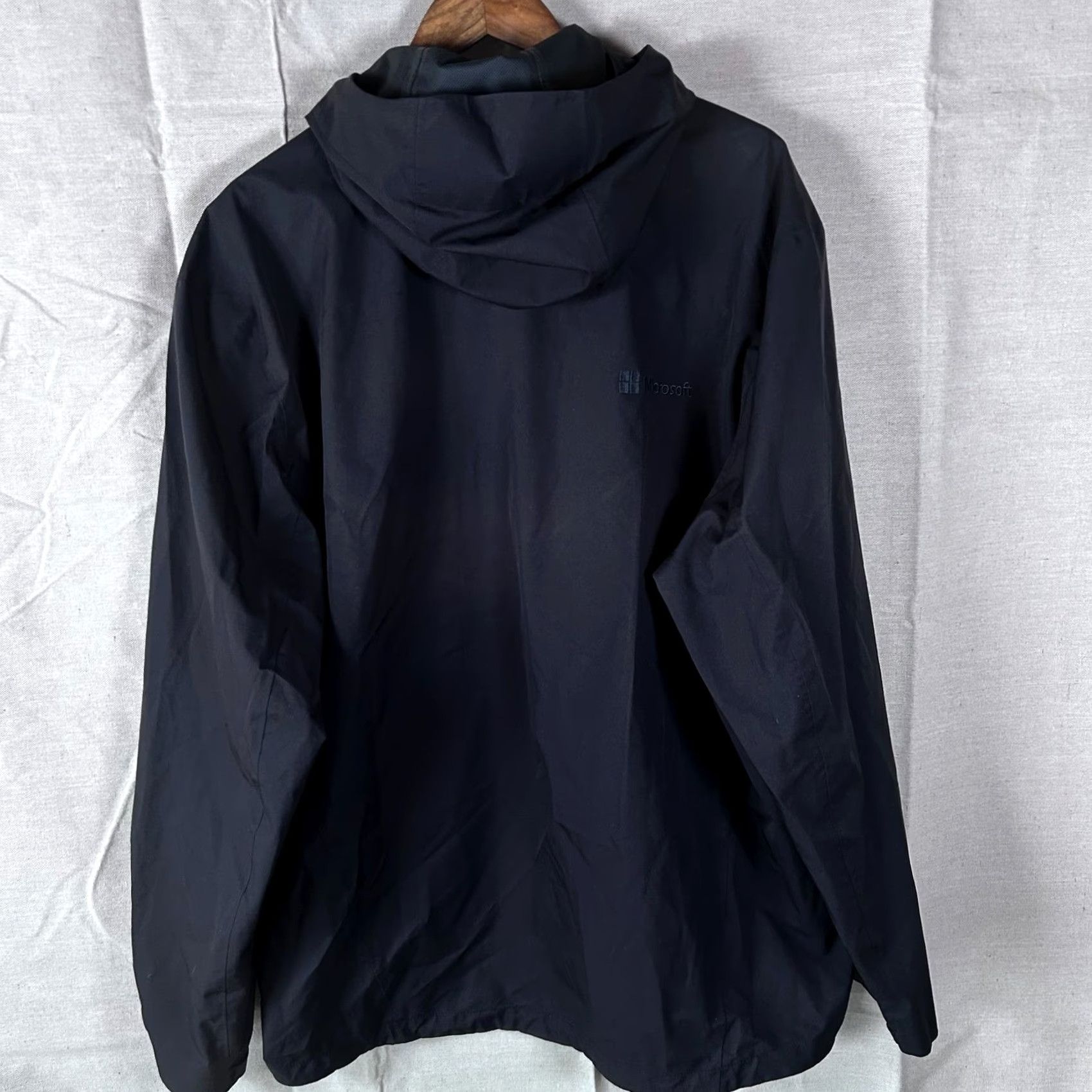 Rains Mercer+Mettle Mens 3XL Black Hooded Rain Jacket Zip MM700 Full Zip Water Resistant Logo Jacket Coat Casual, Travel, Workwear Mens Size US XXL / EU 58 / 5 - 3 Thumbnail