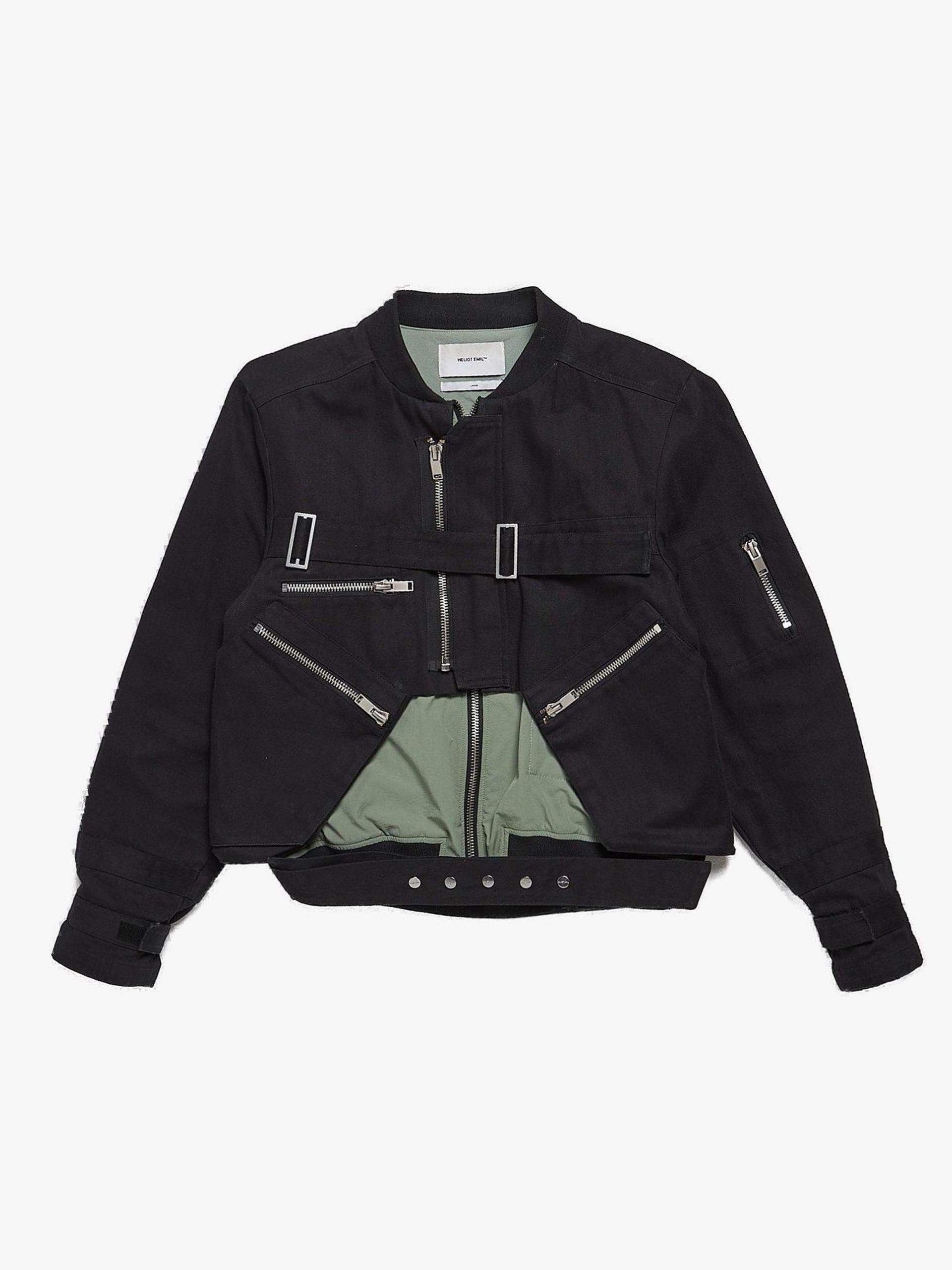 Heliot Emil Black Double Layered Zipped Cotton Jacket Size US L / EU 52-54 / 3 - 1 Thumbnail