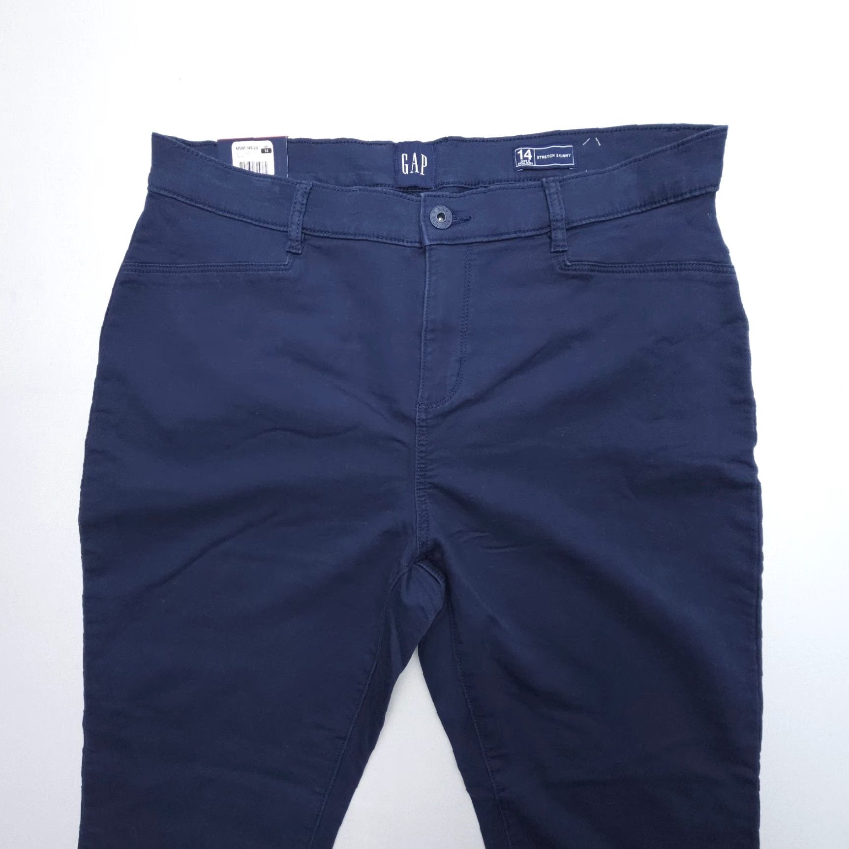 Gap GAP Stretch Skinny Chino Pants Womens 14 Blue Cotton Stretch NWT Casual Travel Skinny City/Chino Pants Womens 14 Blue Cotton Stretch NWT Size 36" / US 14 / IT 50 - 3 Thumbnail