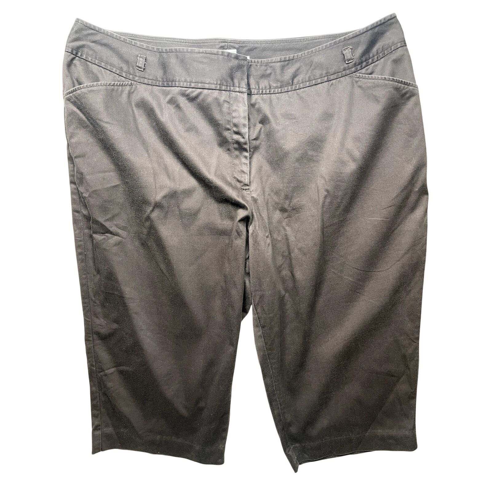 Worthington Worthington Womens Brown Plus-Size Capris - Size 22W Size 22" - 1 Thumbnail