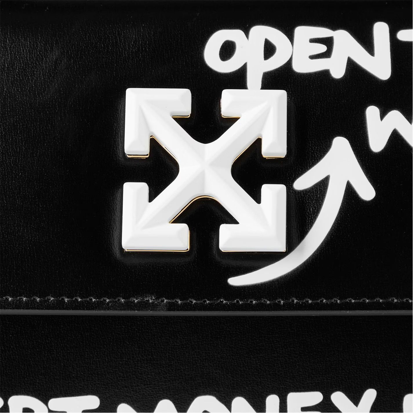 Off-White o1g2r1mq1224 Size:OS / Jitney 1.4 Top Handle Bag Black White Size ONE SIZE - 3 Thumbnail