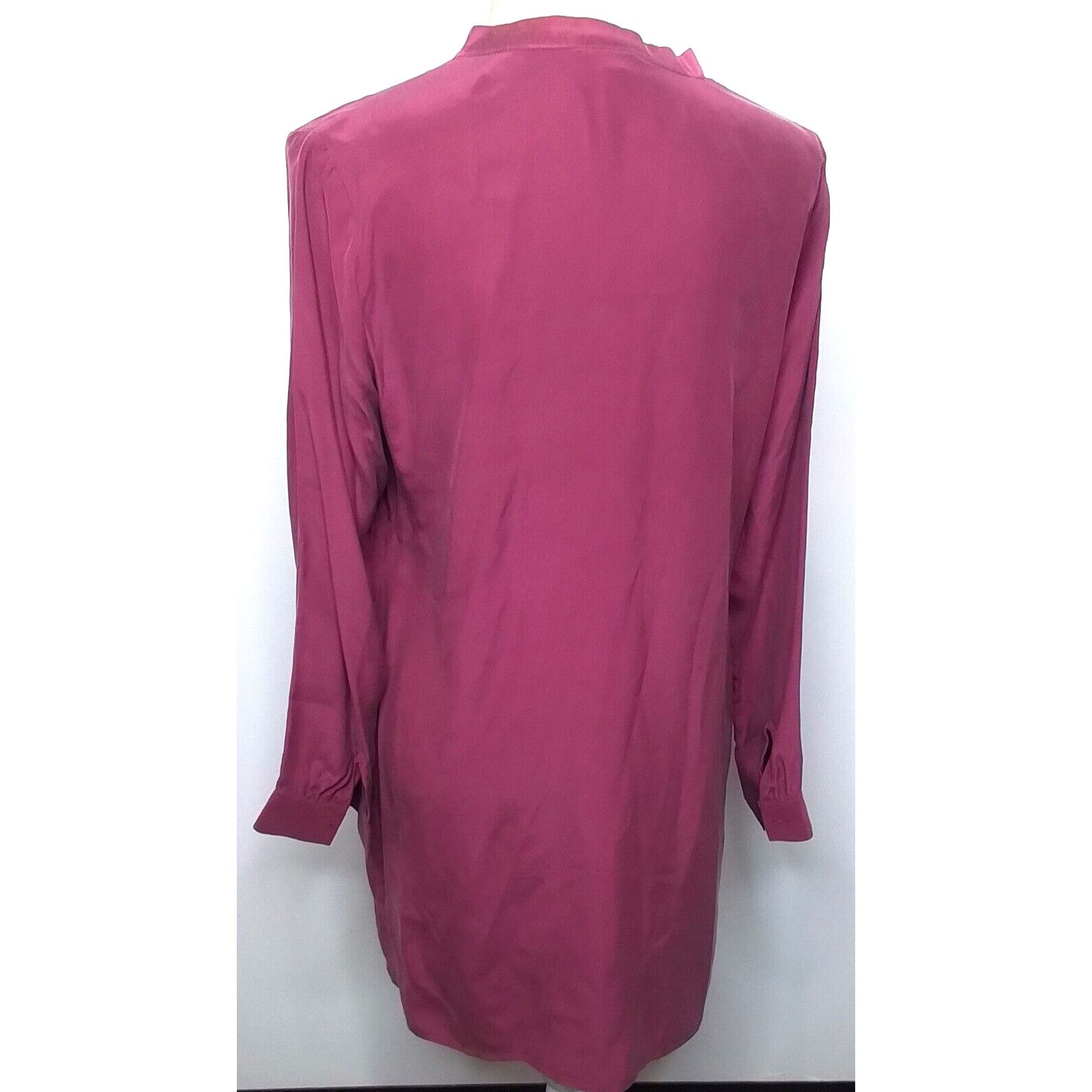 J. Jill J Jill Silk Dress Women's Medium Petite Long Sleeve Burgundy Size M / US 6-8 / IT 42-44 - 4 Thumbnail
