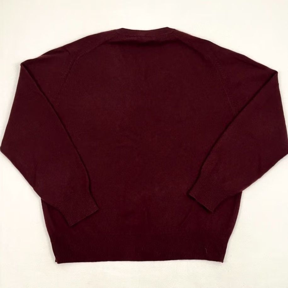 Vintage Kirkland Signature Sweater Mens XL Red Cashmere Burgundy Maroon Knit Ply Neck Size US XL / EU 56 / 4 - 7 Thumbnail