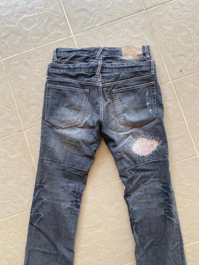 Issey Miyake × PPFM PPFM double waist distressed jeans Size US 30 / EU 46 - 4 Thumbnail