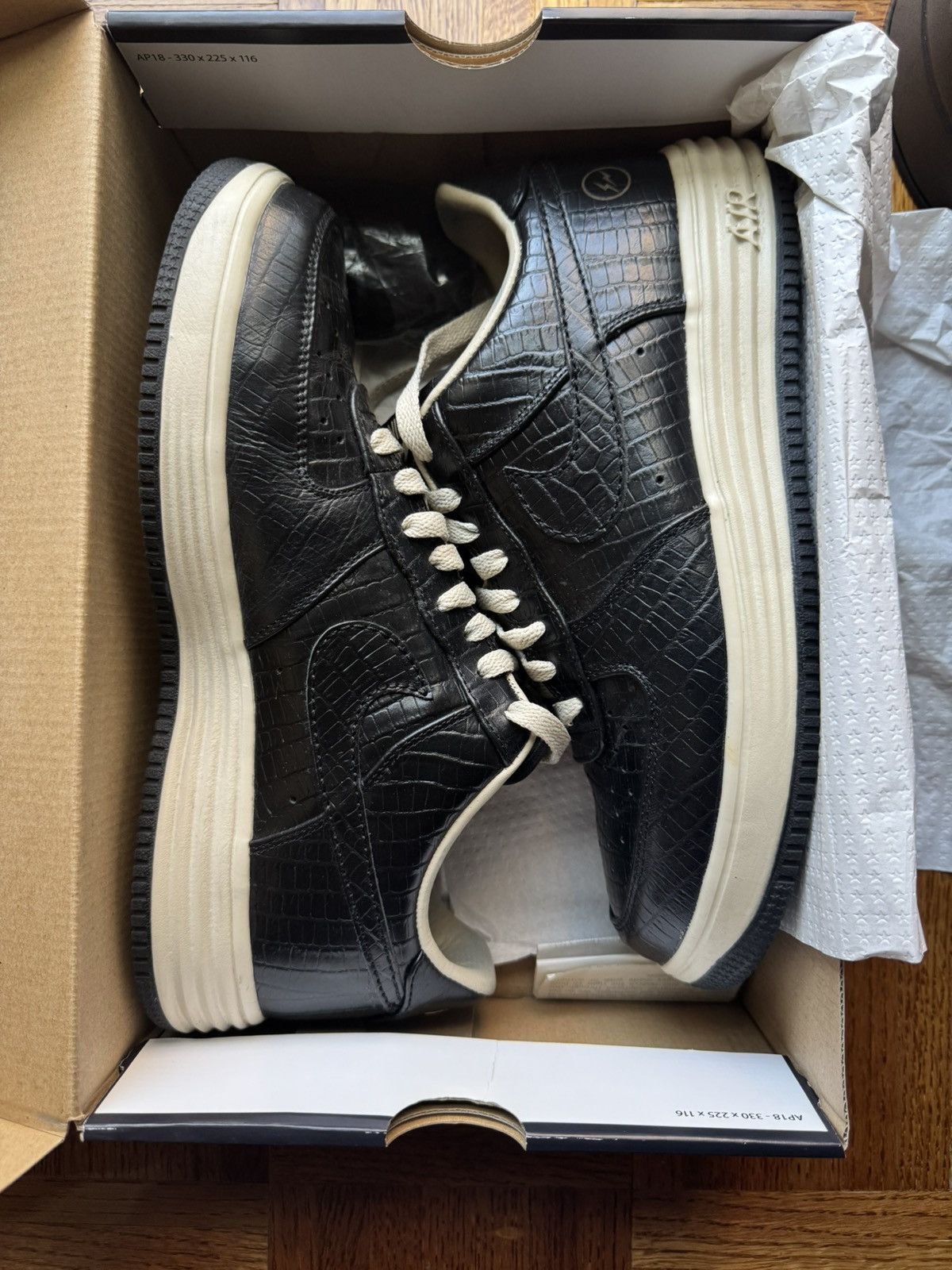 Fragment Design × Nike Nike Lunar Force 1 PRM SP HTM Fragment QS Croc VERY RARE Size US 10 / EU 43 - 1 Thumbnail