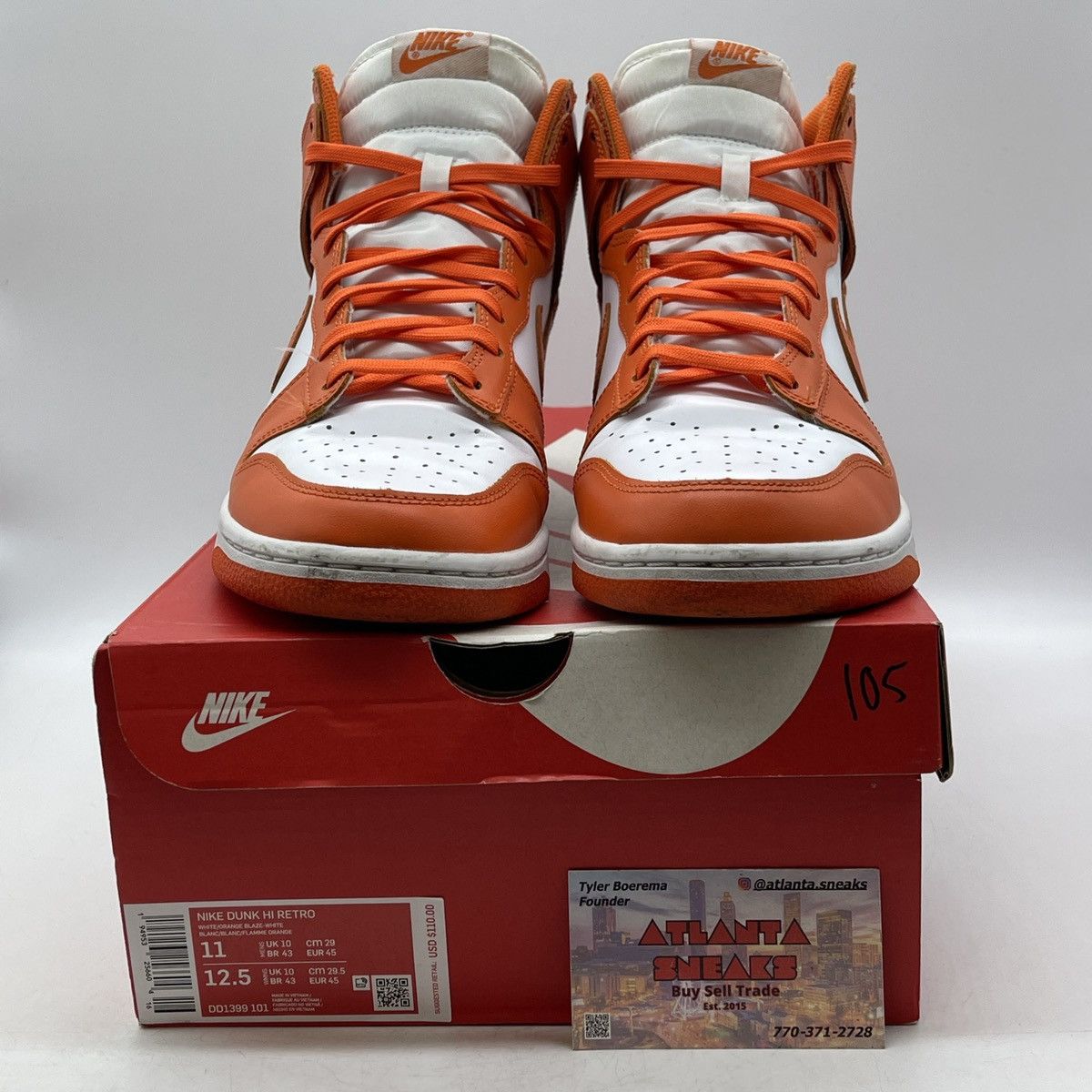 Nike Dunk high sp Syracuse Size US 11 / EU 44 - 2 Thumbnail