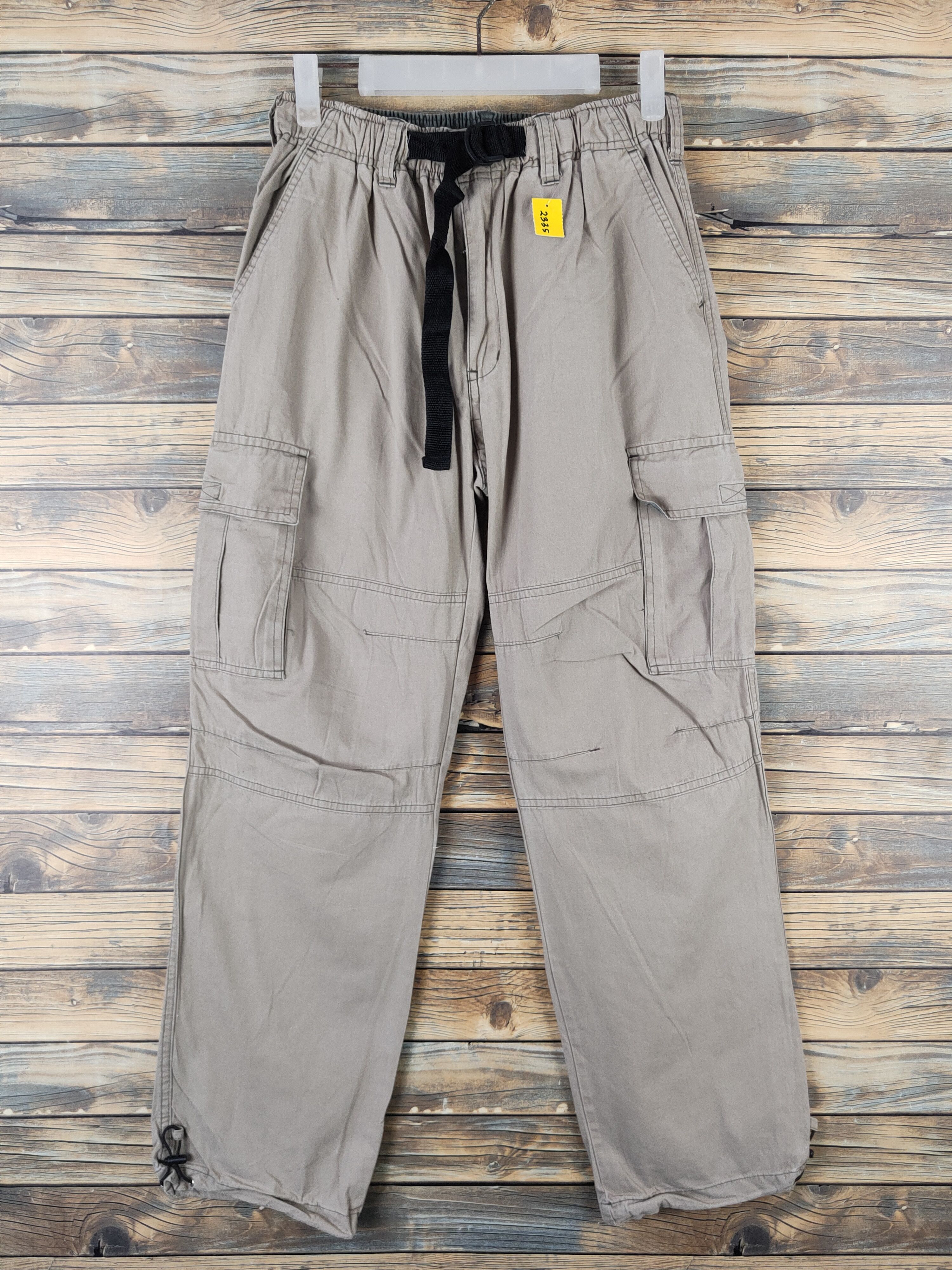 Japanese Brand DL Japanese Brand Beige Multipocket Cargo Pants #2335 Size US 31 - 1 Thumbnail