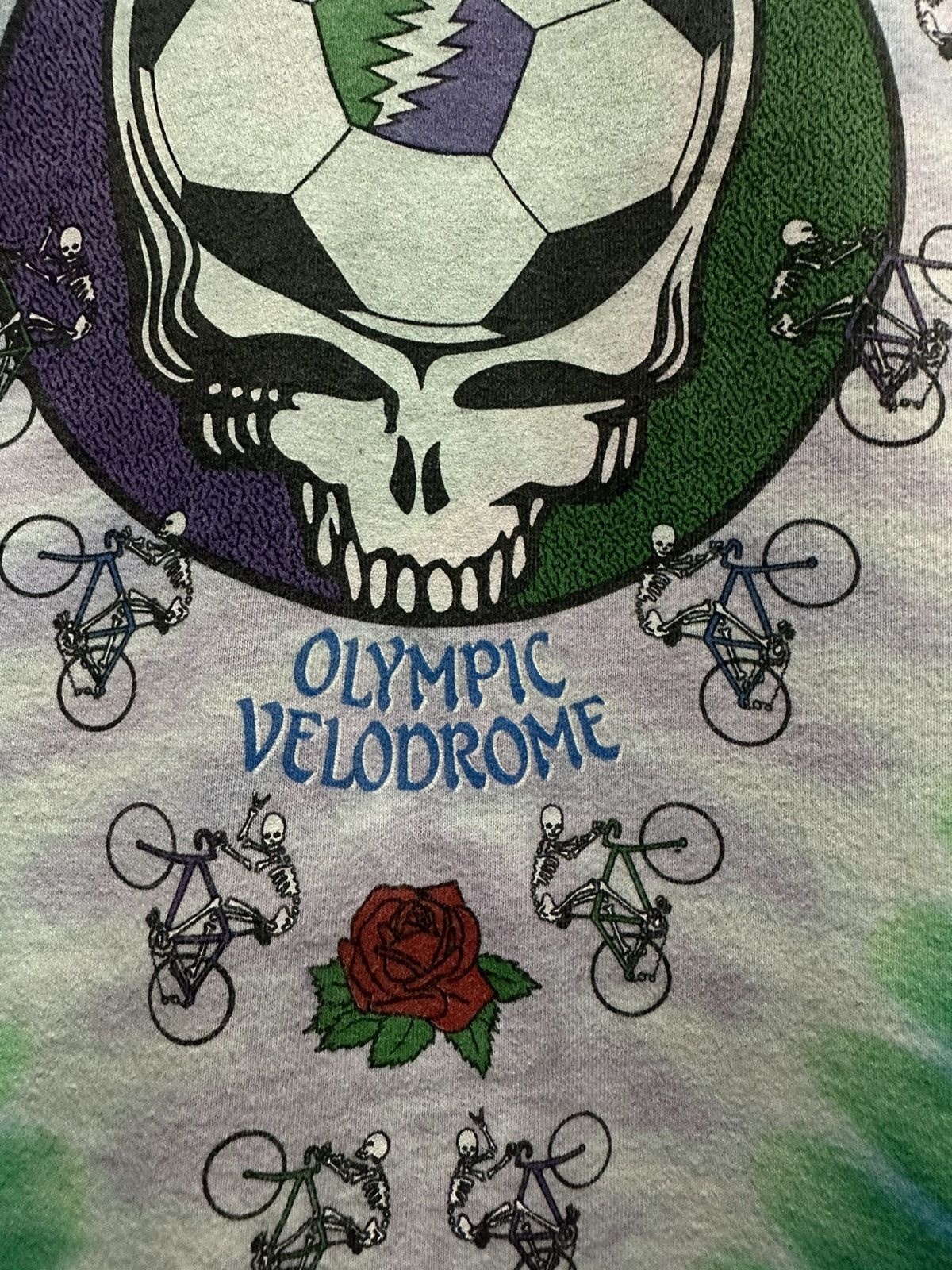 Band Tees × Liquid Blue × Vintage Vintage 90s Grateful Dead Olympic Velodrome Tee Size US L / EU 52-54 / 3 - 4 Thumbnail