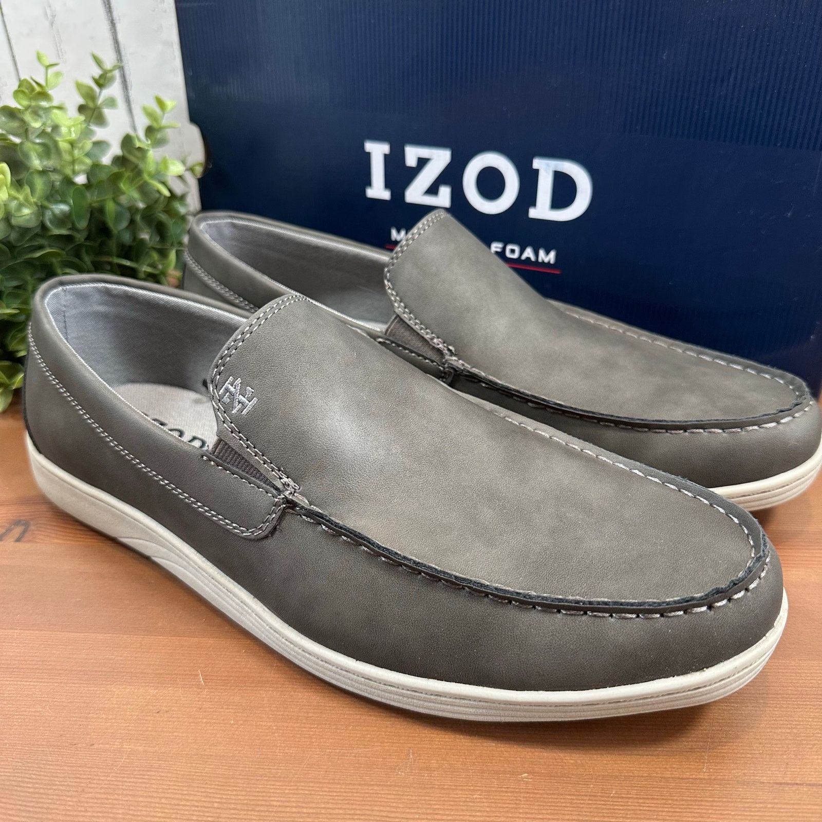 Izod Izod Men's Seapoint Grey Memory Foam Loafers Size 13 Size US 13 / EU 46 - 2 Thumbnail