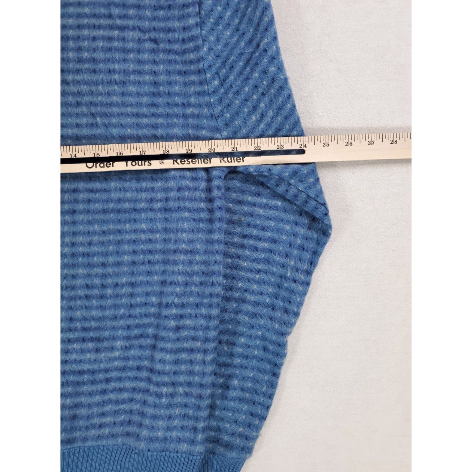 Sears VINTAGE Sears Sportswear Sweater 70s Fuzzy Nirvana Blue Snowflake Pattern Mens XL Size US XL / EU 56 / 4 - 6 Thumbnail