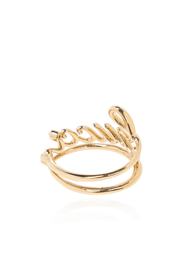 Gucci oc11z0126 Size: XS / Gucci Script Wide Ring in Gold Size ONE SIZE - 4 Thumbnail