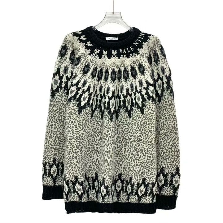 Valentino Valentino Leopard Print Knit Sweater Size S / US 4 / IT 40 - 1 Thumbnail