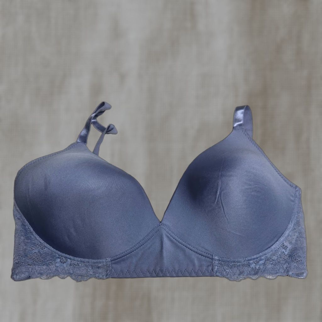 Laura Ashley Laura Ashley Women's Lace Padded Underwire Bra Blue 40D Designer underwire floral daily Size ONE SIZE - 1 Thumbnail