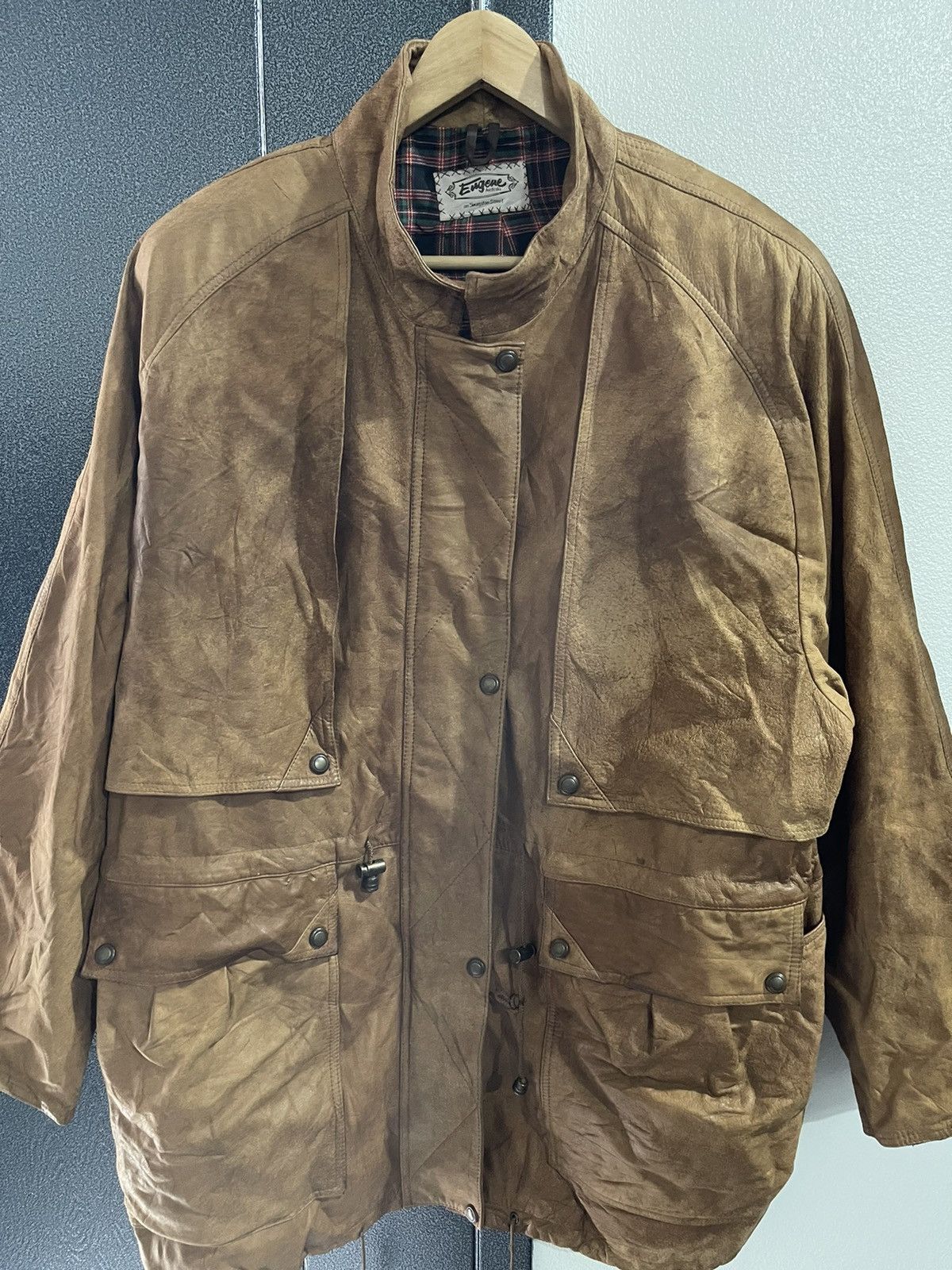 Vintage Vintage Engene Australia Cow leather Jacket Size US XL / EU 56 / 4 - 4 Thumbnail
