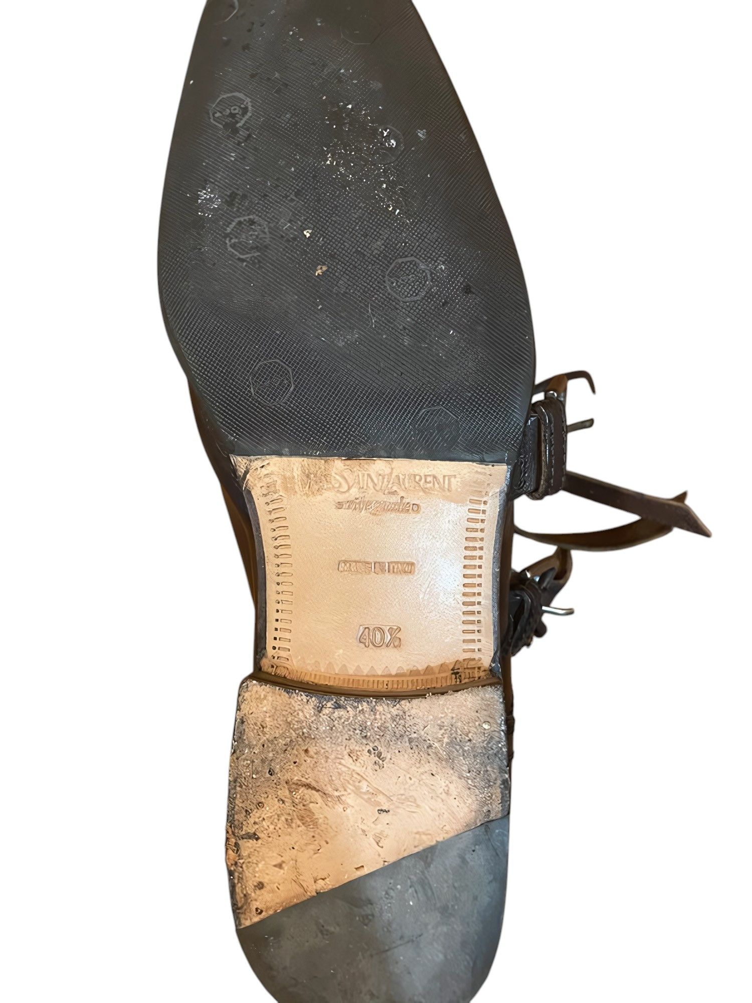Yves Saint Laurent RIVE GAUCHE LEATHER COMBAT BOOTS BY TOM FORD Size US 7.5 / EU 40-41 - 6 Thumbnail