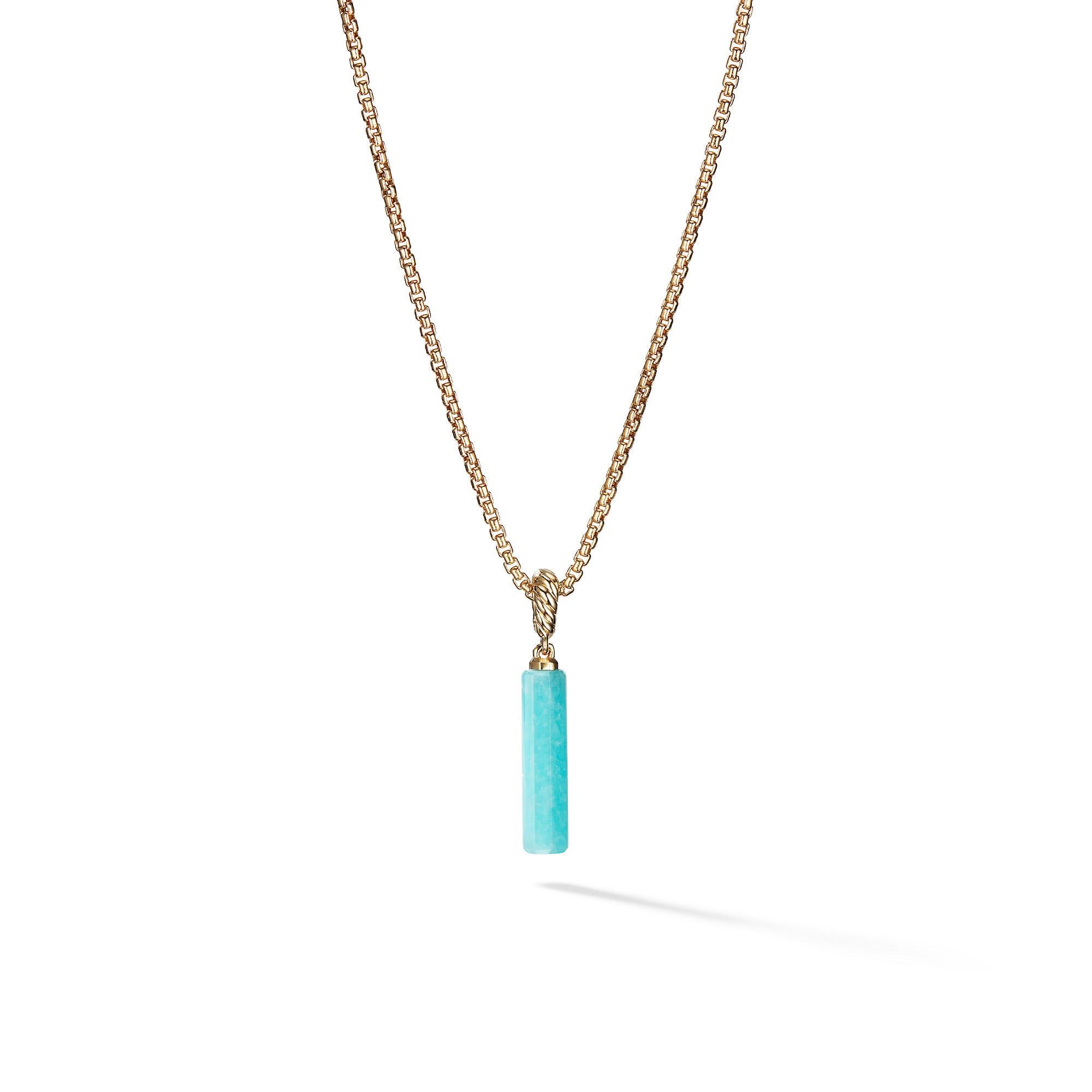 David Yurman o1w1db10325 Barrel Amulet with Lapis Yellow Gold Size ONE SIZE - 2 Thumbnail
