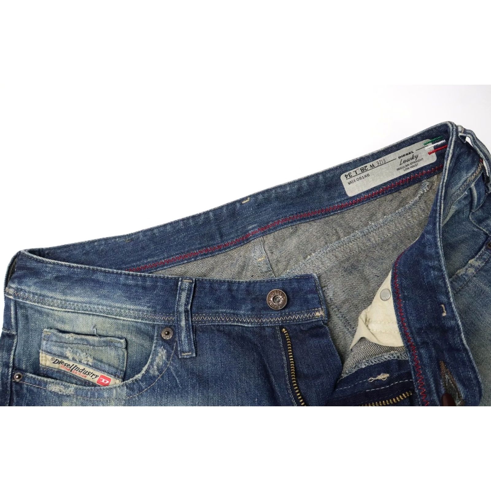 Diesel DIESEL Lowky Regular Straight Low Waist Jeans Women's W28/L34 Blue Faded 081K6 Size 28" / US 6 / IT 42 - 4 Thumbnail