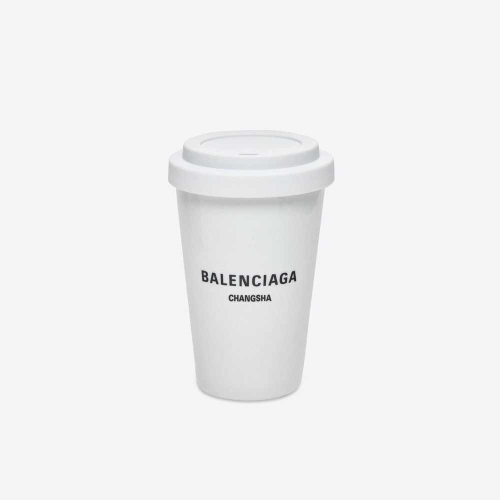 Balenciaga o1la1rc1a0825 Size: OS / Changsha Coffee Cup in White Size ONE SIZE - 1 Thumbnail