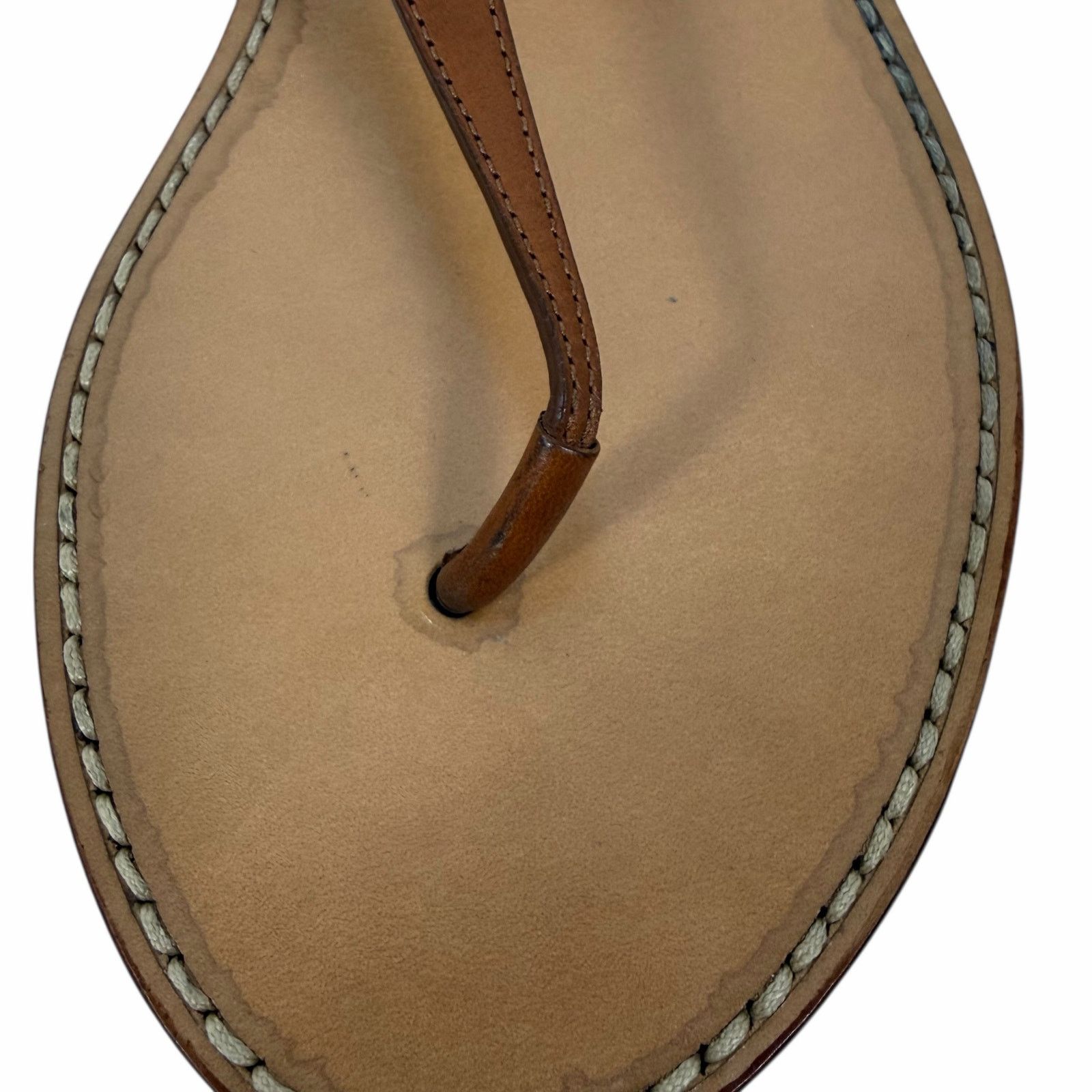 Celine Celine Triomphe Thong Leather Flat Sandal Brown Size 36 Size US 6 / IT 36 - 13 Thumbnail