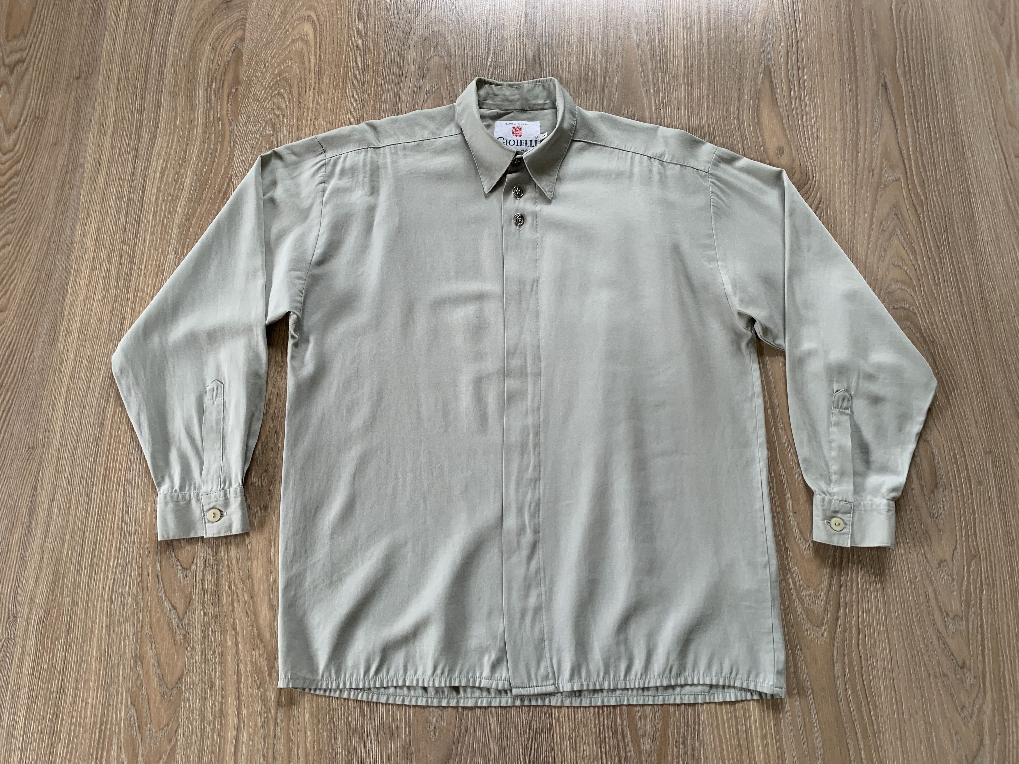 Designer Gioielli Italian Light Mens Western Long Sleeve Shirt Size US XXL / EU 58 / 5 - 2 Thumbnail