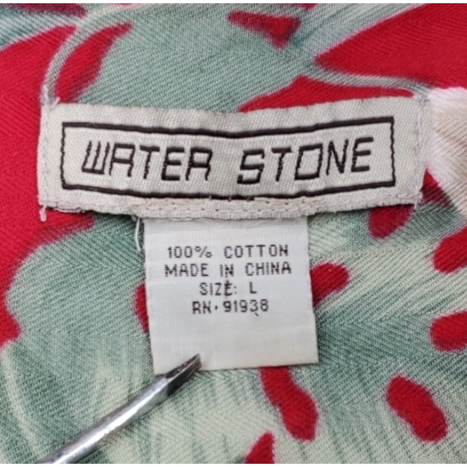 ALOHAS VINTAGE Waterstone Hawaiian Shirt Mens L Red Floral Aloha Button-Up Short Sleeve Casual Vintage Size US L / EU 52-54 / 3 - 5 Thumbnail