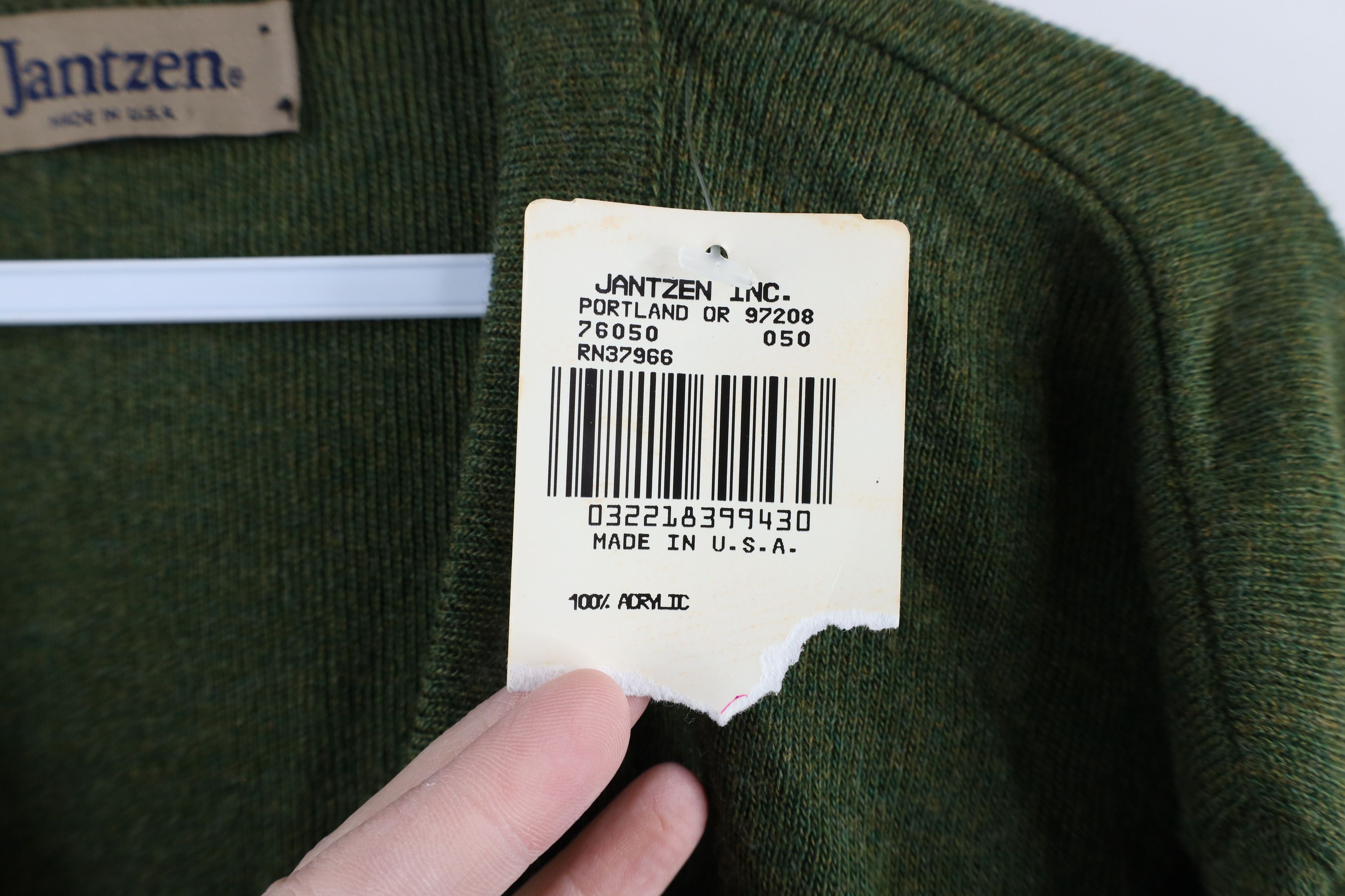 Vintage Deadstock Vintage 90s Streetwear Sweater Loden Green USA Size US XL / EU 56 / 4 - 4 Thumbnail