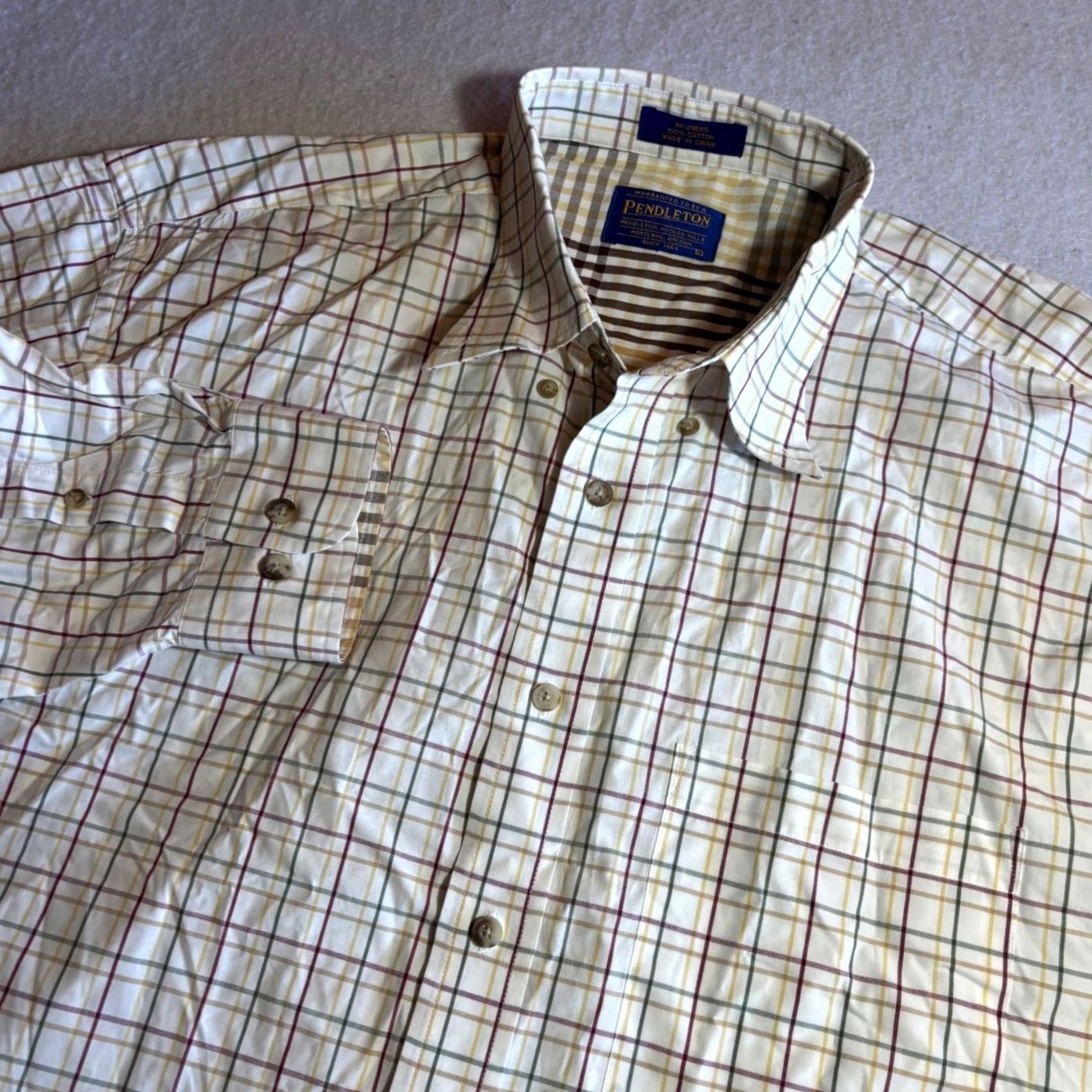 Pendleton Pendleton Mens Long Sleeve Plaid Shirt Button Down L White Cotton Casual Size US L / EU 52-54 / 3 - 2 Thumbnail
