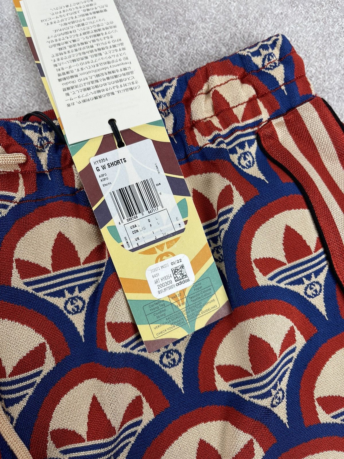 Gucci Adidas x Gucci Jacquard Shorts Red/Blue Size L Size 28" / US 6 / IT 42 - 4 Thumbnail