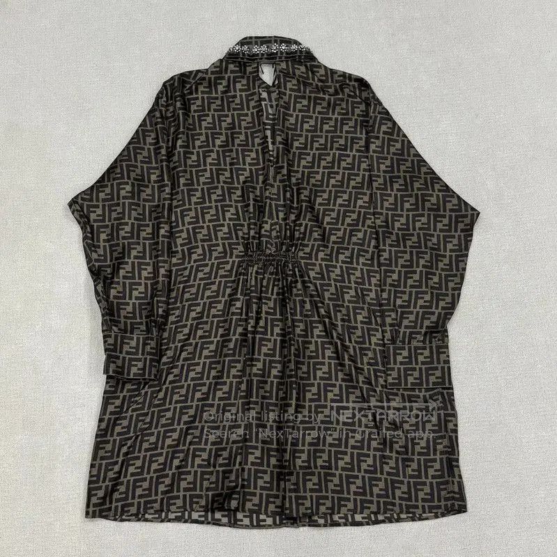 Fendi Brown Silk Long Sleeve Dress for Women . - cruiseboatoman.com