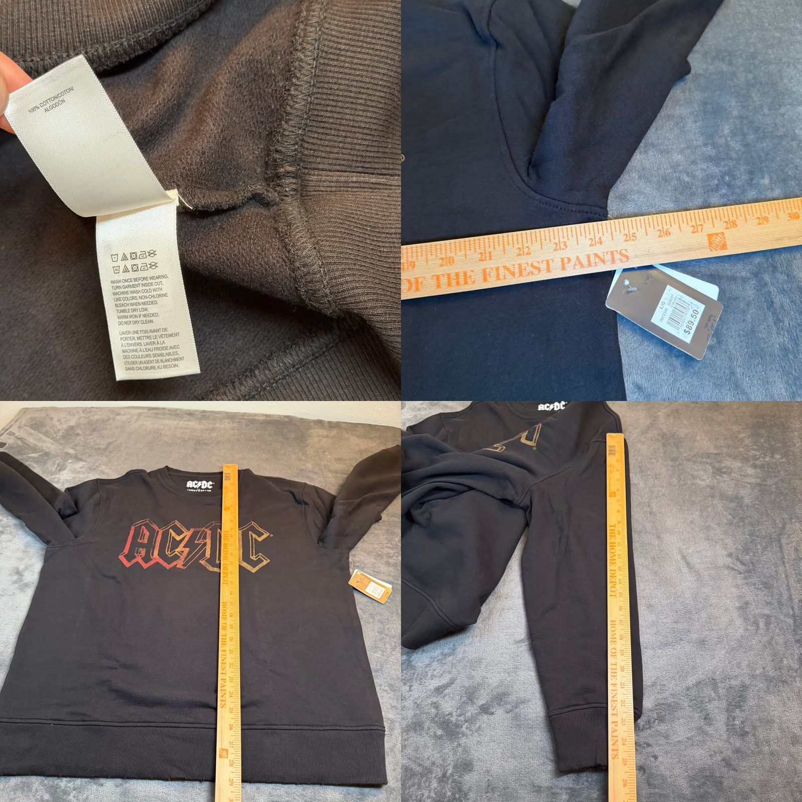 Lucky Brand Lucky Brand AC/DC Graphic Sweatshirt Mens L Black Pullover Crewneck NWT Size US L / EU 52-54 / 3 - 8 Thumbnail