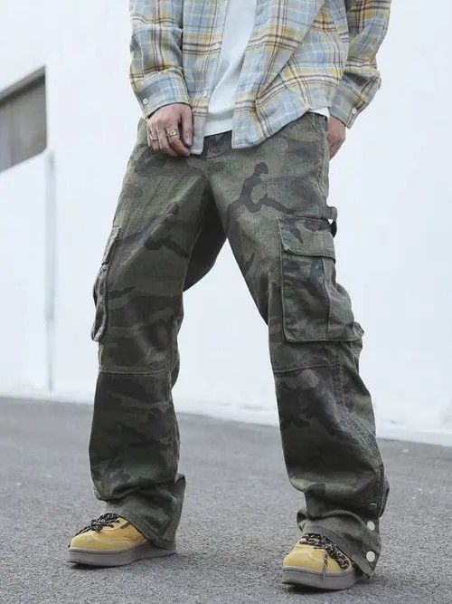 Designer × Japanese Brand × Vintage y2k baggy cargo hiphop Camo pants Size US 32 / EU 48 - 2 Thumbnail