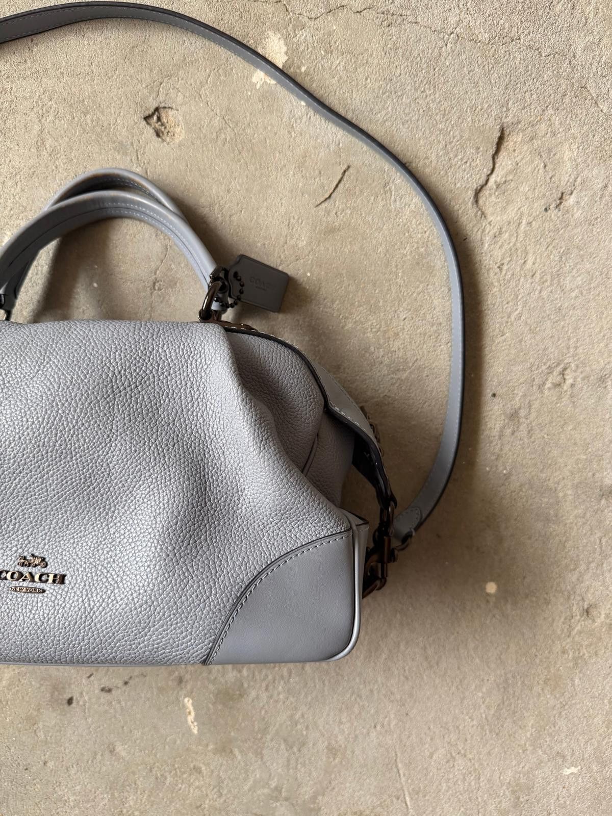 Coach Coach 2Way Lane Pebble Leather Shoulder Bag Blue Size ONE SIZE - 4 Thumbnail